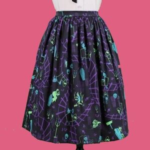 Kitschy Witch Haunted House Ghost Train Skirt